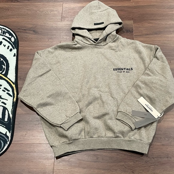 Fear of God Other - Fear of God Essentials Hoodie Heather grey FW24 Size L Heavyweight Fleece